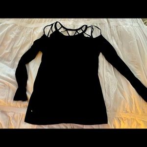 NWT Fabletics Black Sunburst Tee - Medium